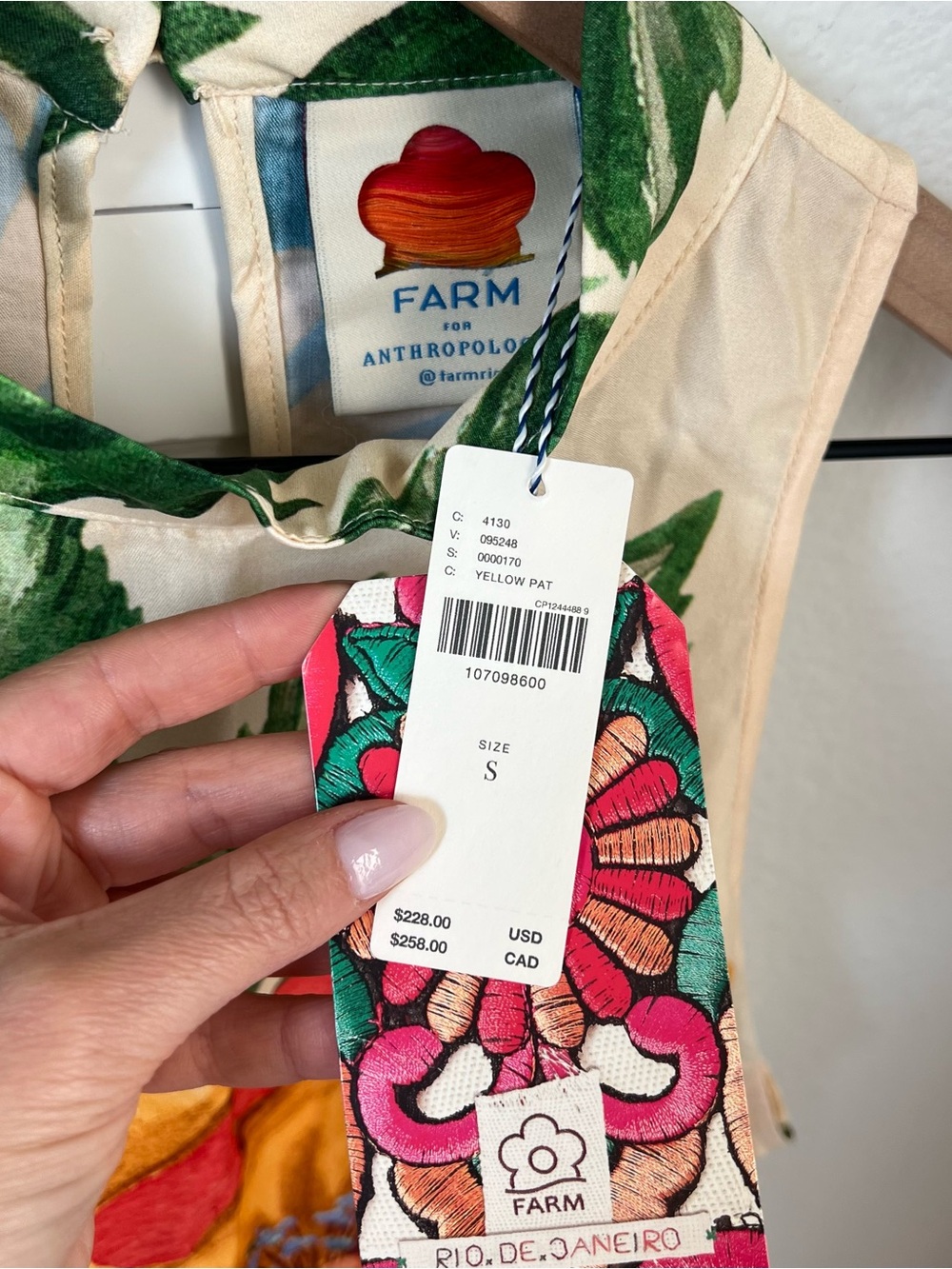 Farm Rio Anthropologie Halter Maxi Dress in Floral Tropical Print NWT - Picture 5 of 5